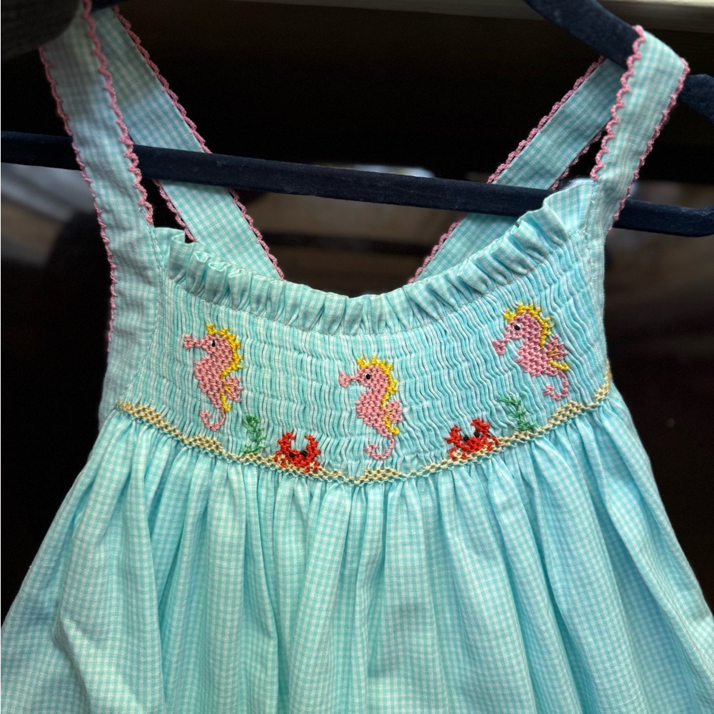 NWOT Smocked Seahorse Dress